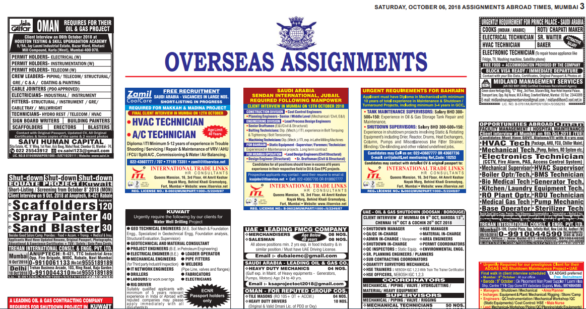 6 oct abroad assignment times mumbai newspaper pdf