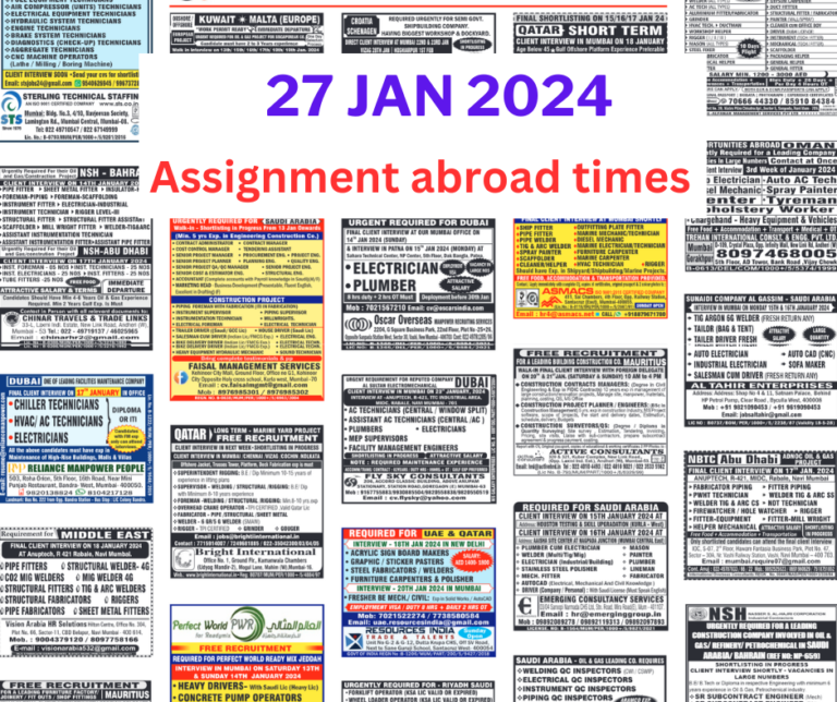 assignment abroad times today delhi