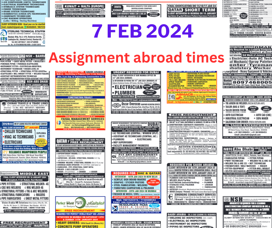 Assignment abroad times pdf today online free 7 feb