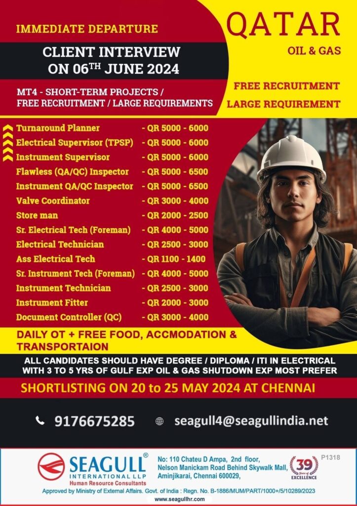 Gulf Jobs Vacancies Today, Overseas Employment Jobs Vacancies, 19 May 2024