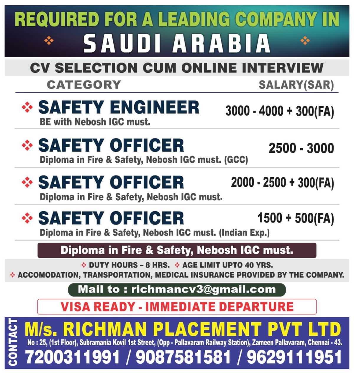 Gulf Jobs Vacancies Today, Overseas Employment Jobs Update, 22 Aug 2024 ...