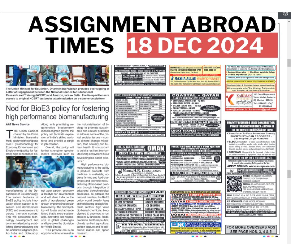 Assignment abroad times pdf today