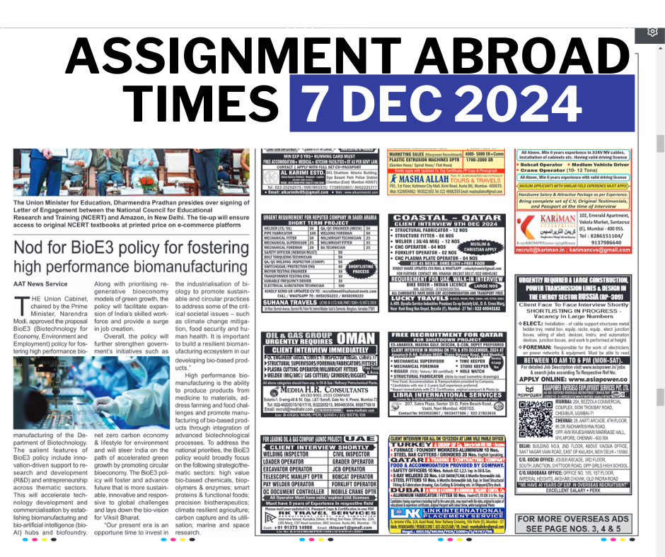 Assignment abroad times pdf today