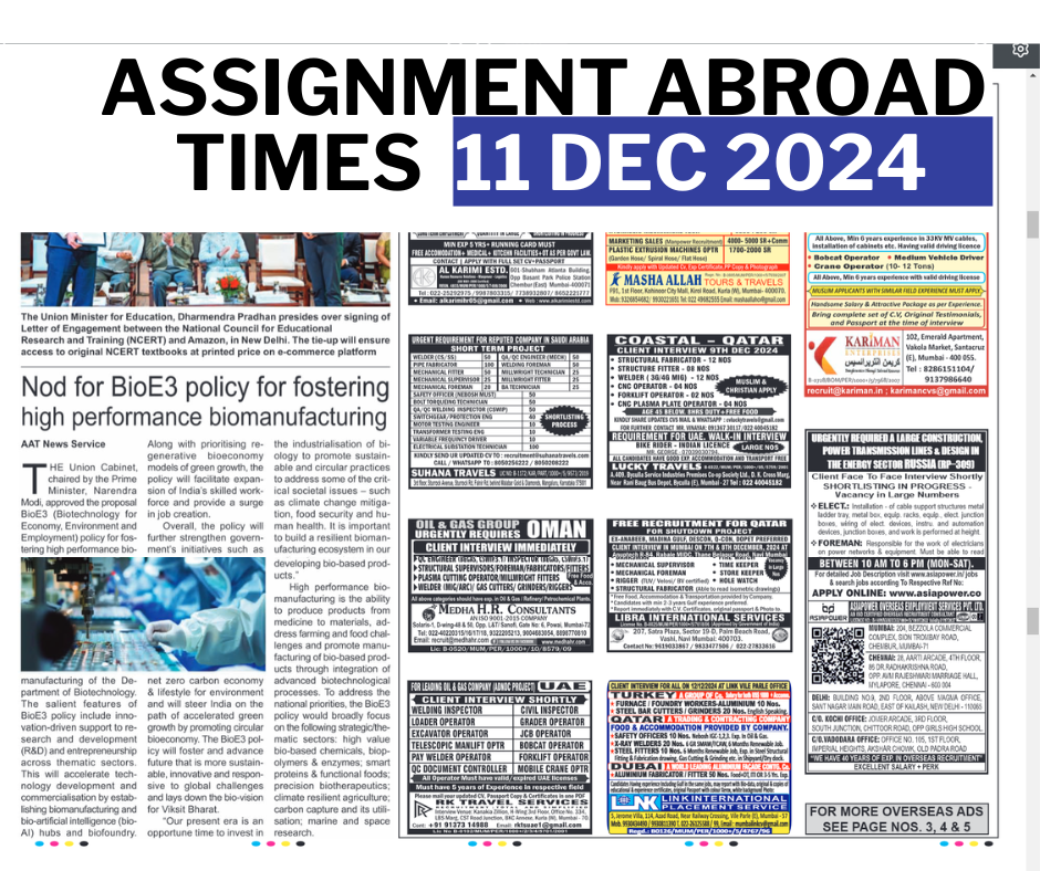 Assignment abroad times pdf today