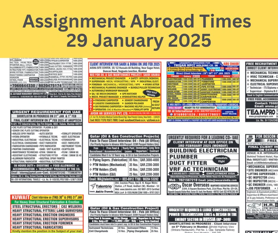 Assignment abroad times pdf today