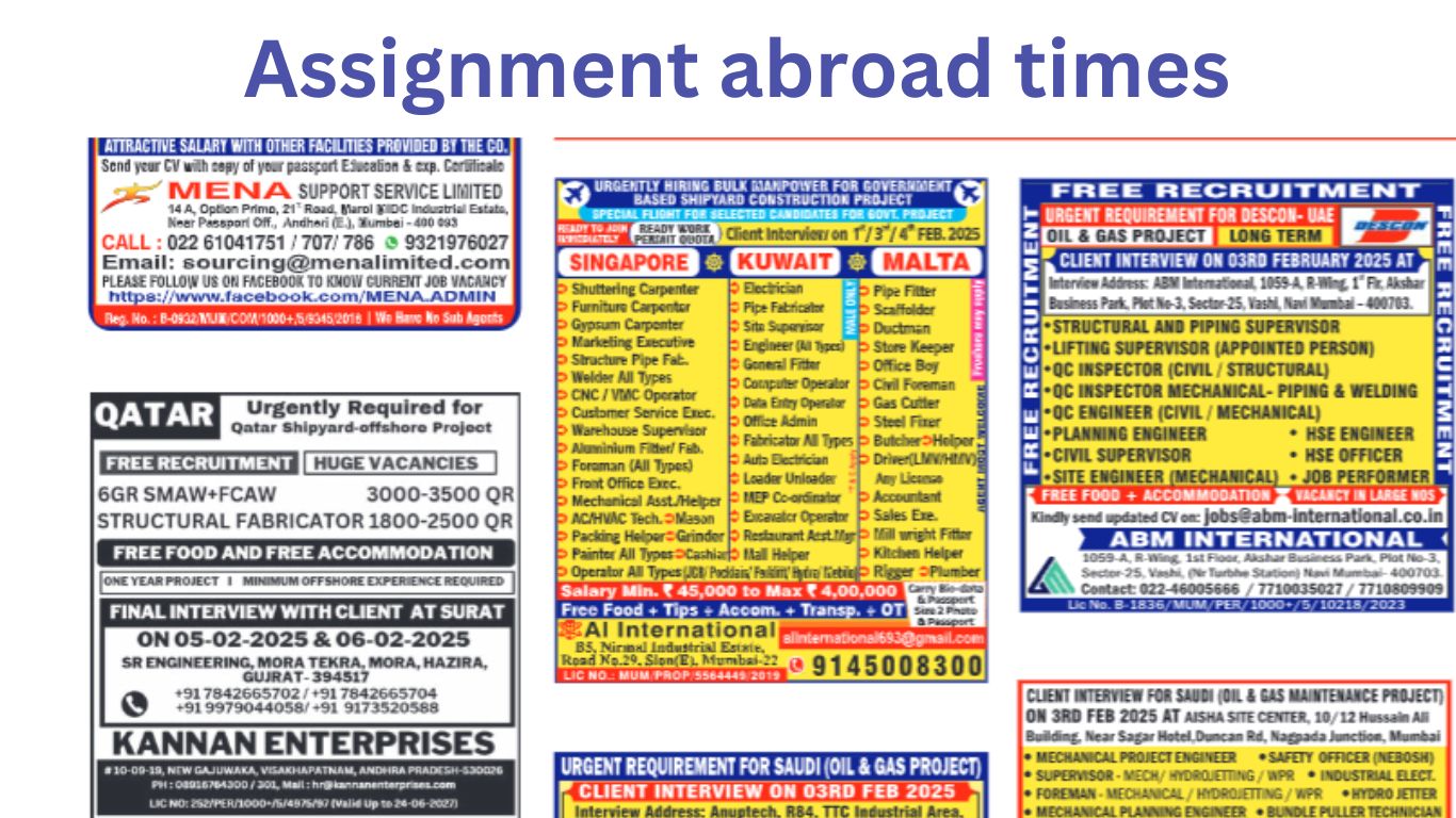 Assignment abroad times pdf today