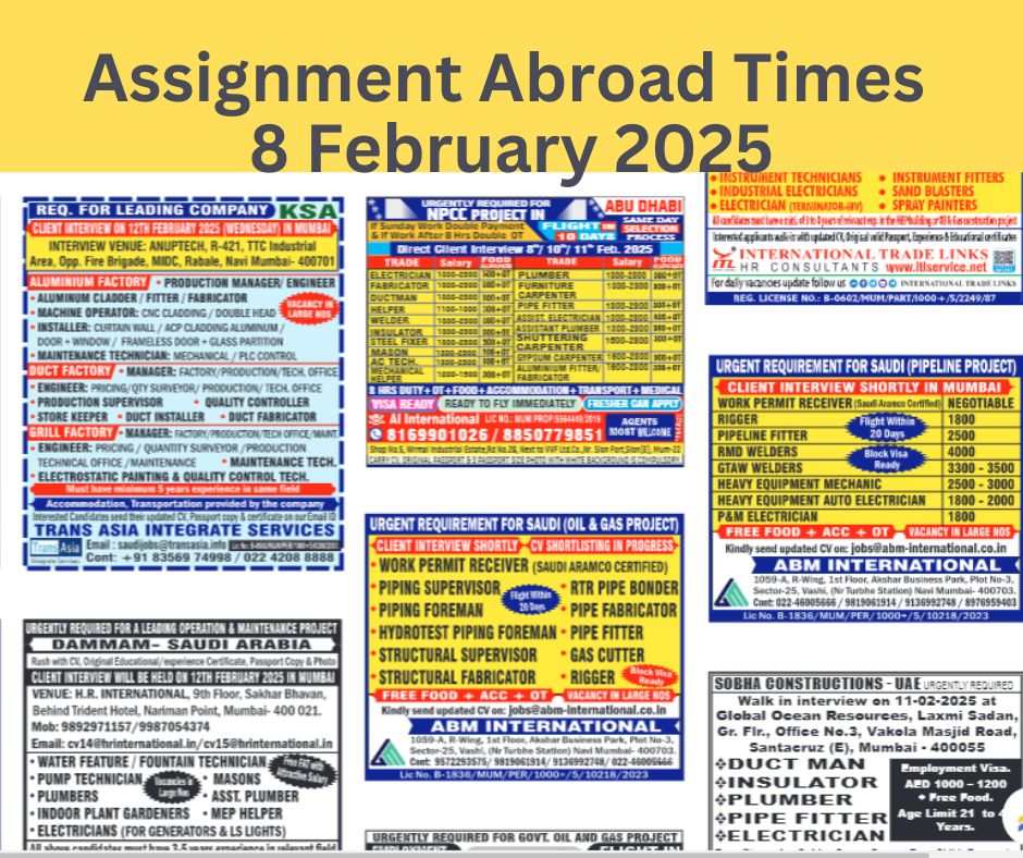 Assignment abroad times pdf today 8 feb 2025