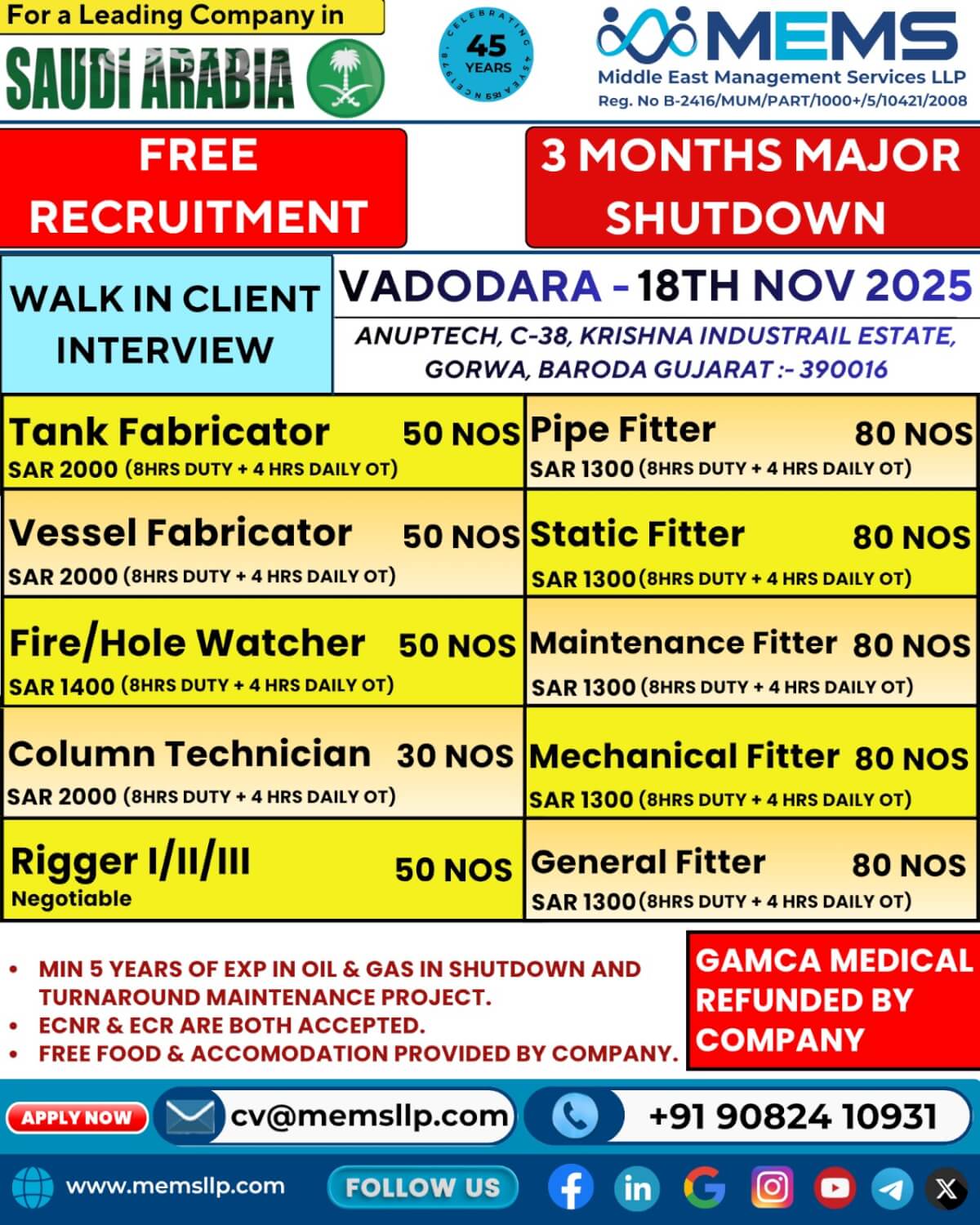 Gulf jobs vacancies today Gulf jobs at eAbroad job