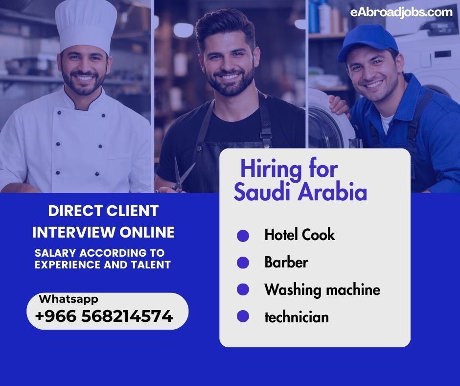 Urgent Requirement For Saudi Arabia 🔥 Huge Vacancies | Full-Time Jobs | Immediate Hiring