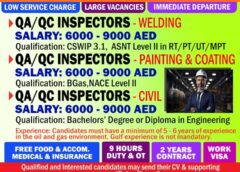 UAE Job Vacancy – QA/QC Inspectors Required for ROBT STONE (ME) LLC