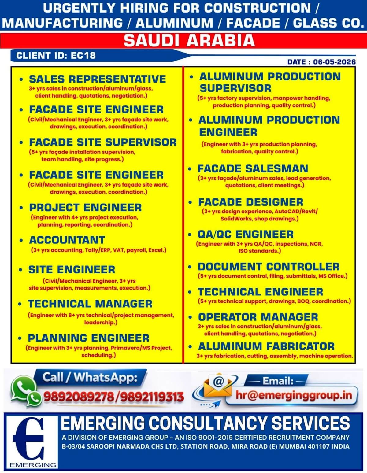 Gulf jobs at eAbroad job