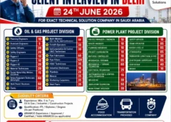 Gulf jobs vacancies today, interview in Delhi, Mumbai
