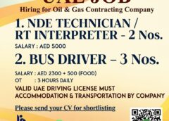 UAE Job Vacancies – Oil & Gas Contracting Company