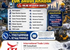 Jobs for multiple vacancies, Saudi Arabia, uae, overseas
