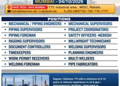 Gulf jobs vacancies today online updates, 24 Sep 2026