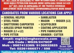 Gulf jobs vacancies today online, 1 october 2026