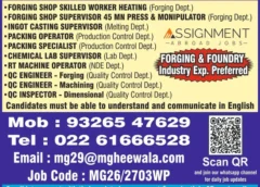 Urgent requirement for Saudi Arabia, interview in Mumbai, multiple jobs vacancies